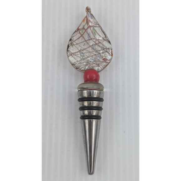 Art Glass Wine Bottle Stopper - Picture 2 of 8